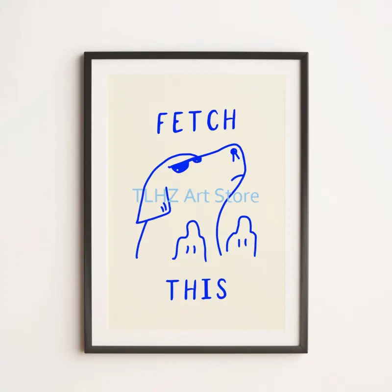 Retro funny flower posters for artistic wall decor Produit De Marque