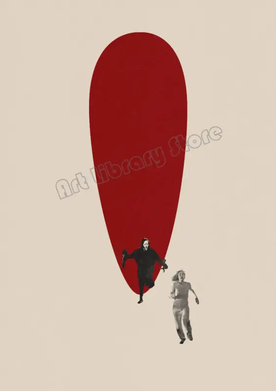 Promotion Retro abstract poster inspired by classic films decorative