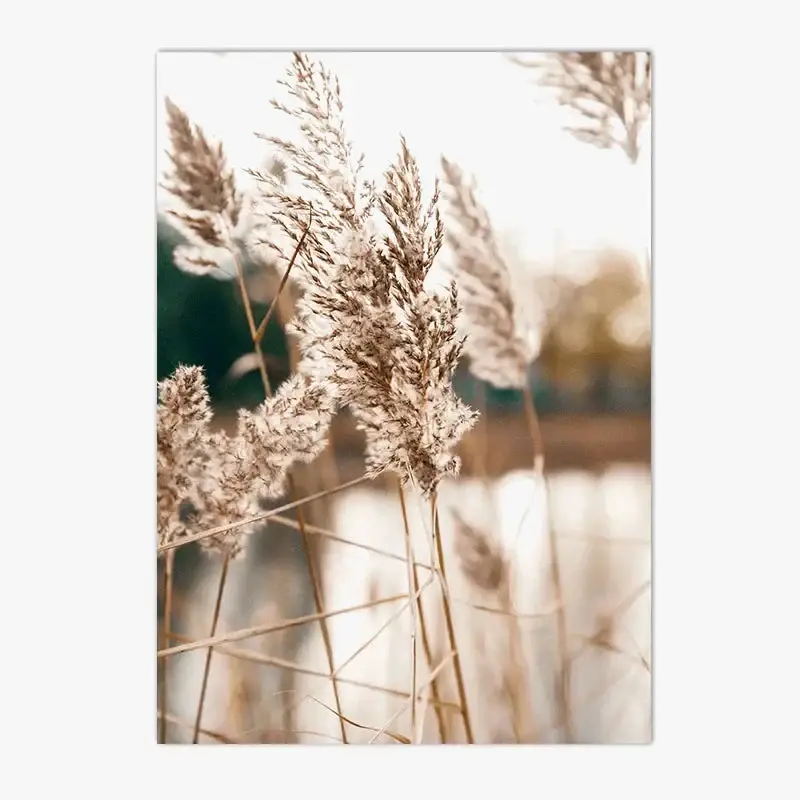Acheter Direct Nature wall art with reeds, birds and flowers nordic decor