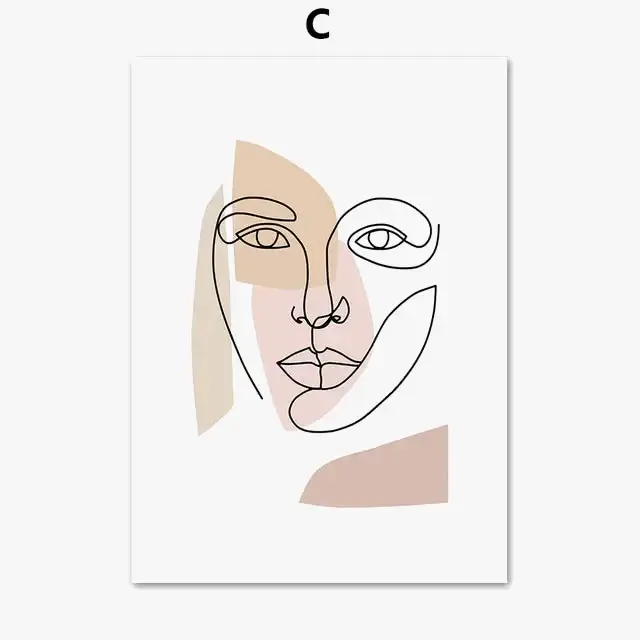 Minimalist abstract couple posters for interior decoration Expédition Rapide