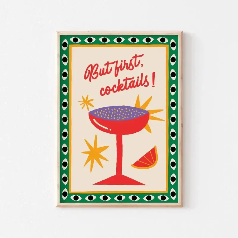 Pas Cher Food art poster for modern kitchen decor