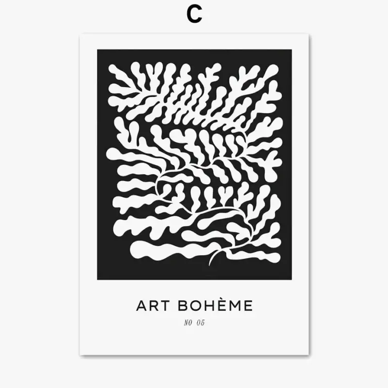 Vintage abstract poster inspired by picasso and matisse for wall de... Prix Choc