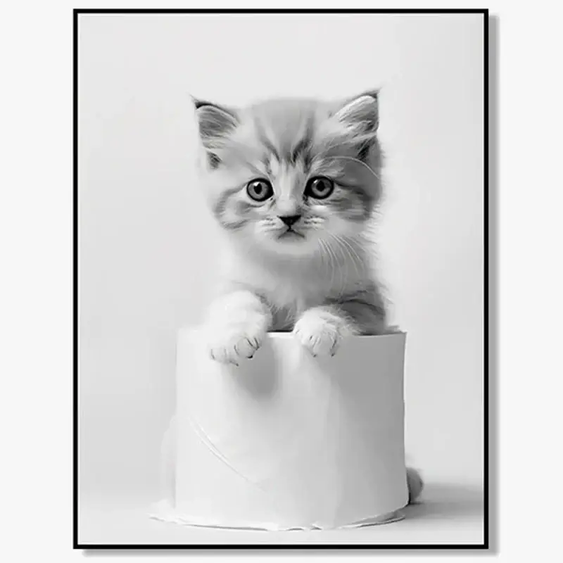Soldes Black and white animal art prints wall decorations