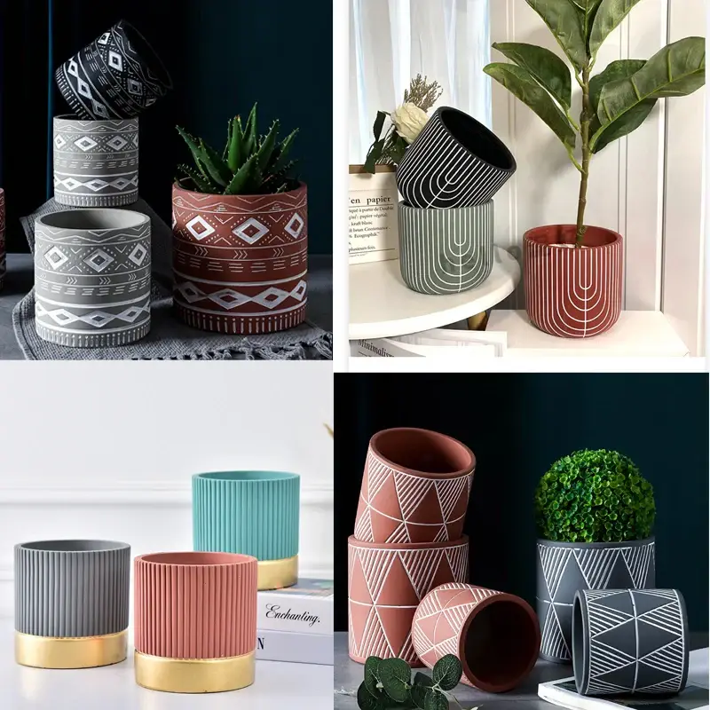 Prix Choc Homemade concrete flowerpot silicone mould
