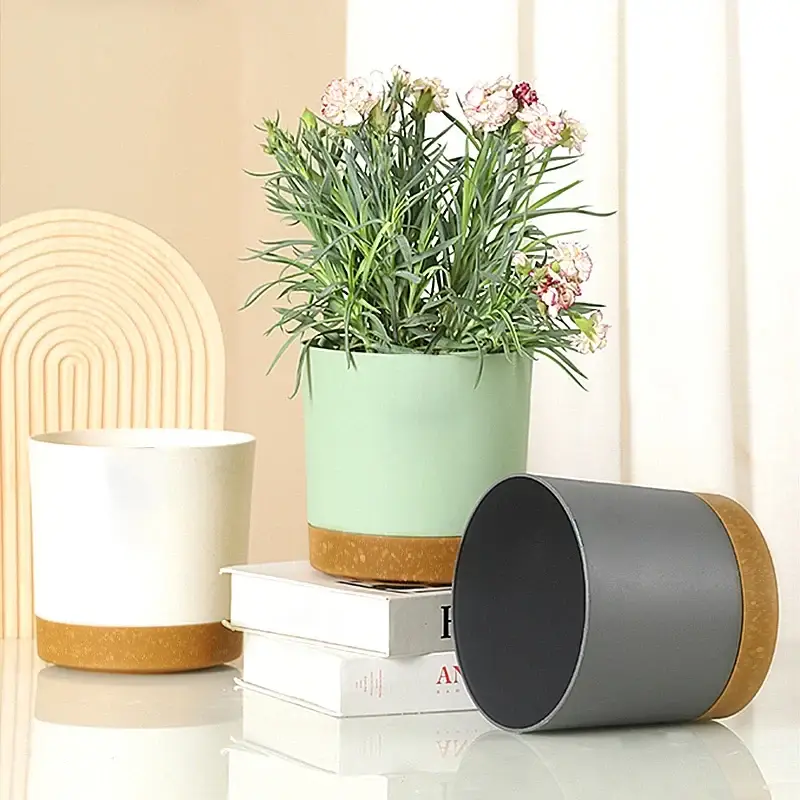 Soldes Automatic flower pots with saucer for garden and plants