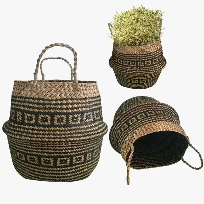Commander Vite Foldable rattan basket for storage and decoration