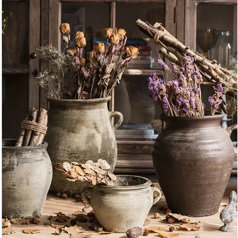 Produit De Marque Rustic pottery planters for indoor and outdoor decoration
