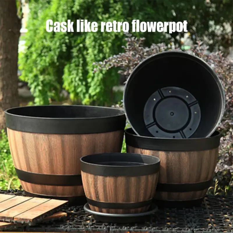 Retro bucket flower pot for garden and indoor decoration Haute Qualité