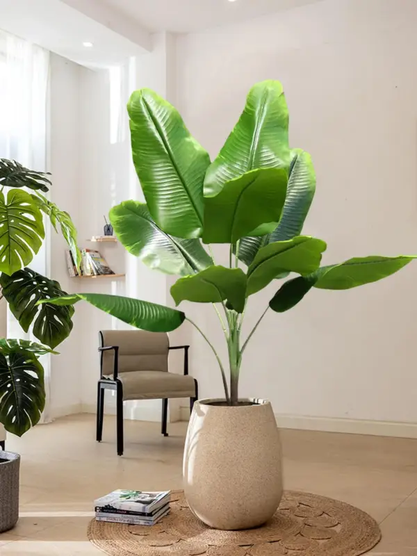 Pas Cher Large artificial banana trees and plastic palm trees for garden dec...