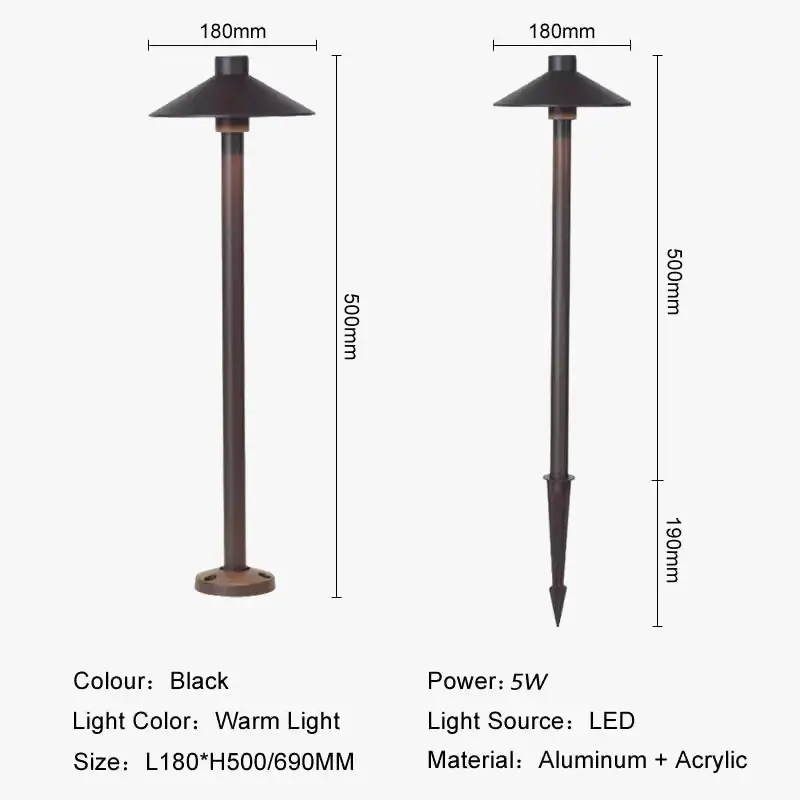 Lampe led moderne pour éclairage extérieur étanche et paysager Offre Limitée