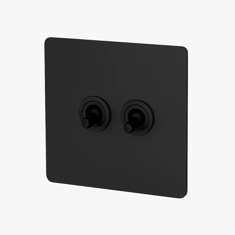 Double 2-way black matt steel switch with rounded edges Seulement Aujourd'hui