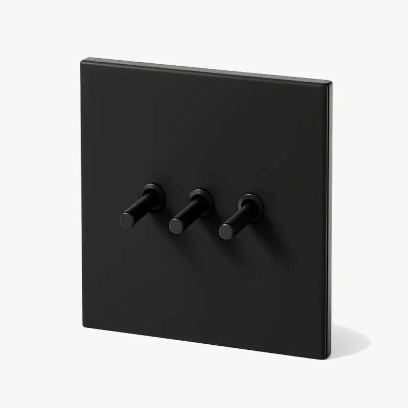 Petit Prix Triple 3-way switch in matte black steel