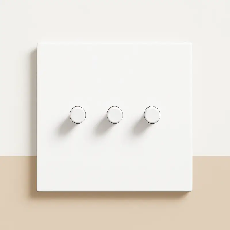 Remise Triple 3-way switch in matt white steel