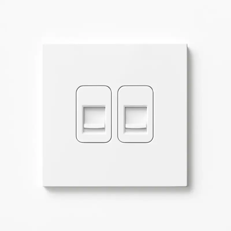 Jusqu'à Épuisement Des Stocks Double rj45 socket in matt white steel