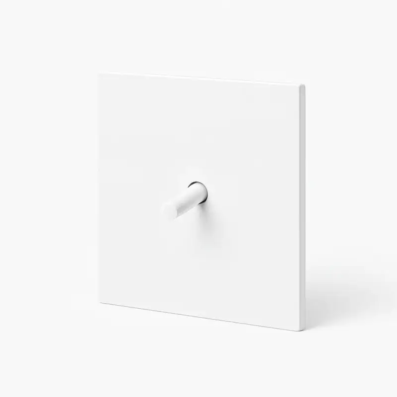 Single 1-gang matte white steel switch Achetez Aujourd'hui