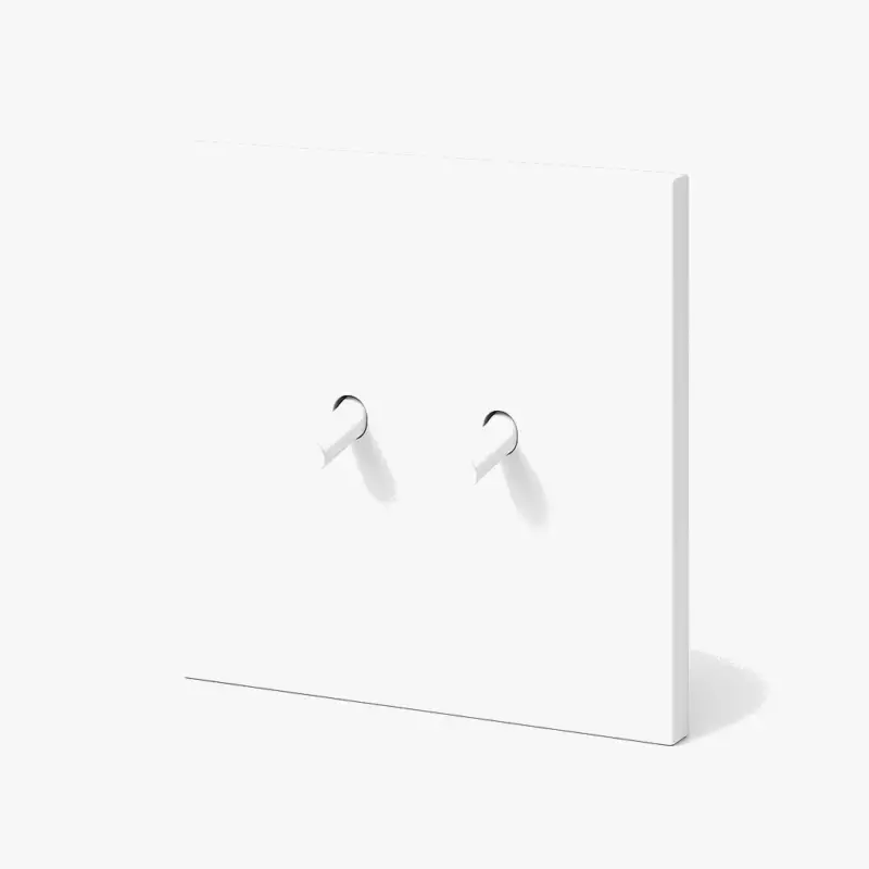 Petit Prix Double intermediate 2-way switch in matte white steel