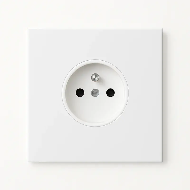 Acheter Direct Matte white steel electrical socket