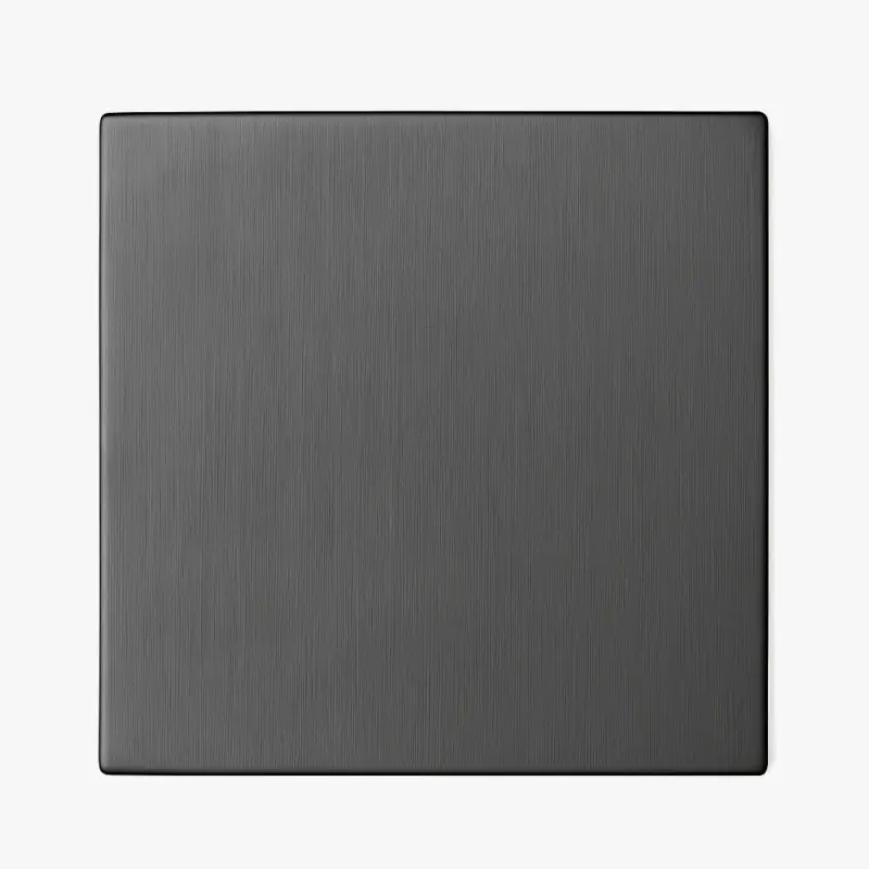 Dark grey brushed steel blank socket cover Acheter En Ligne
