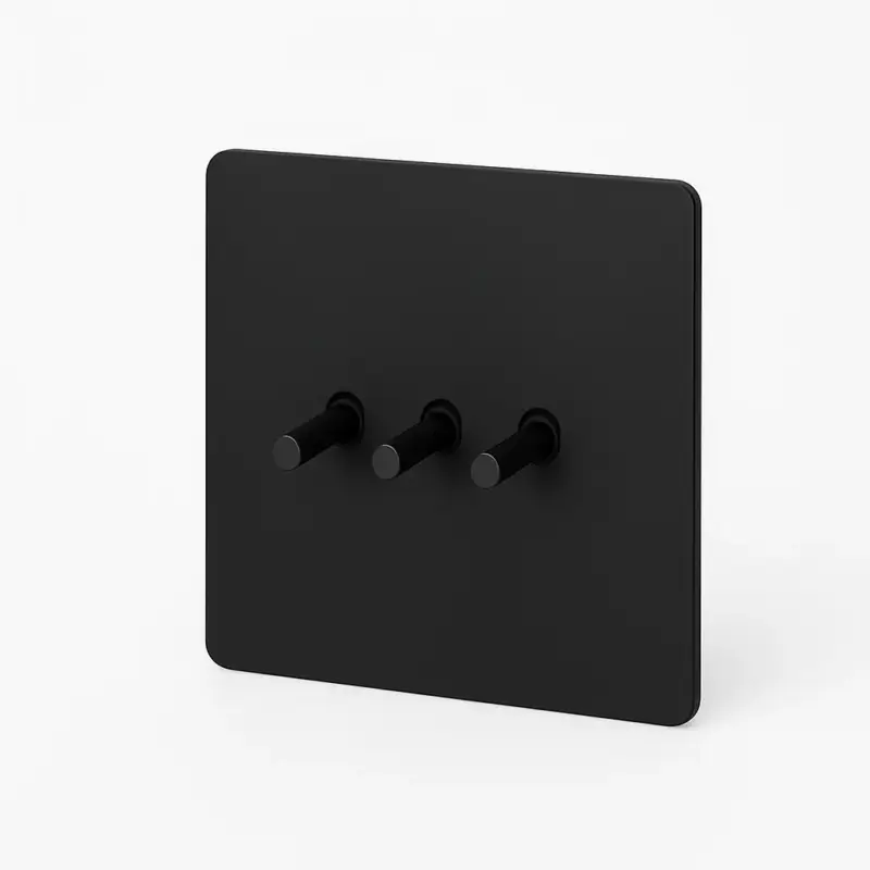 Must-Have Triple 3-way switch in matte black steel
