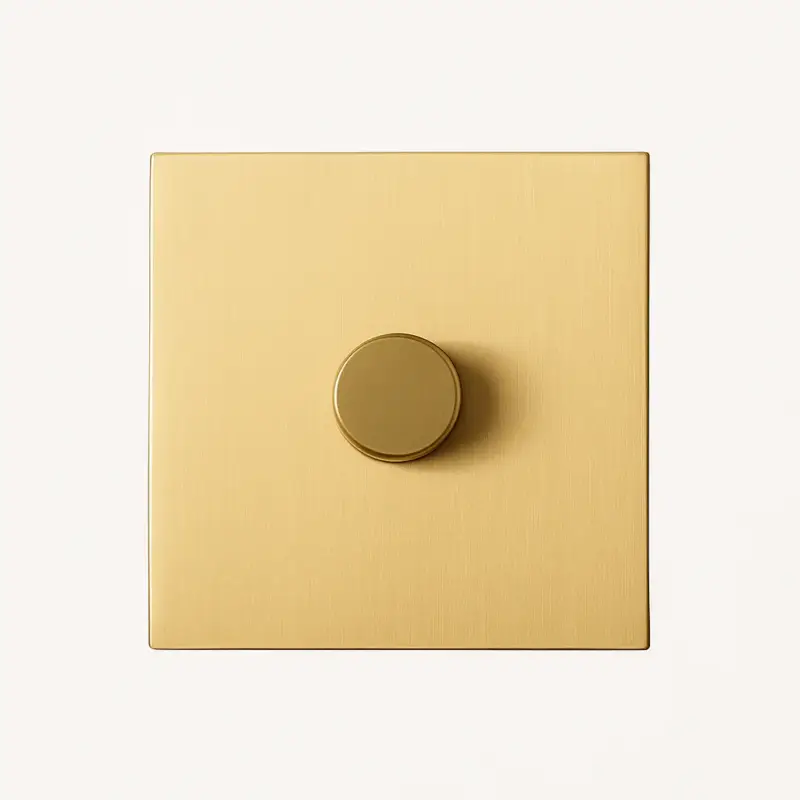 Brushed gold steel dimmer Remise