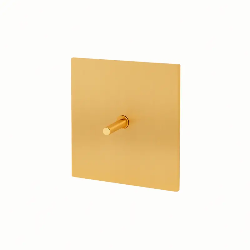 Single intermediate 1-gang switch in brushed gold steel Bon Plan