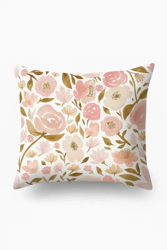 Square floral pillowcase 45 cm x 45 cm Prix Cassé
