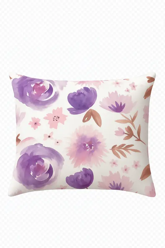 Square floral pillowcase 45 cm x 45 cm Usine Directe