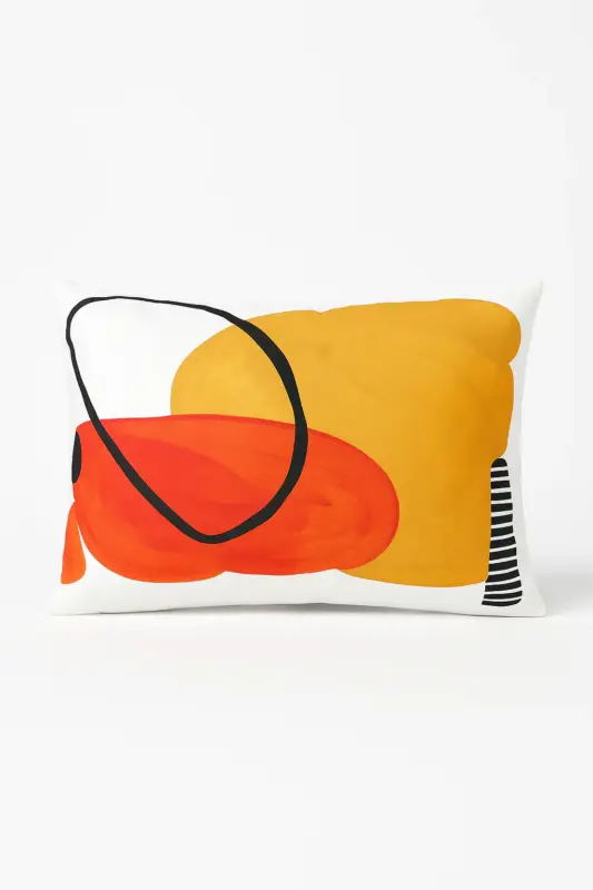 Decorative pillowcase with geometric pattern for versatile use Haute Qualité