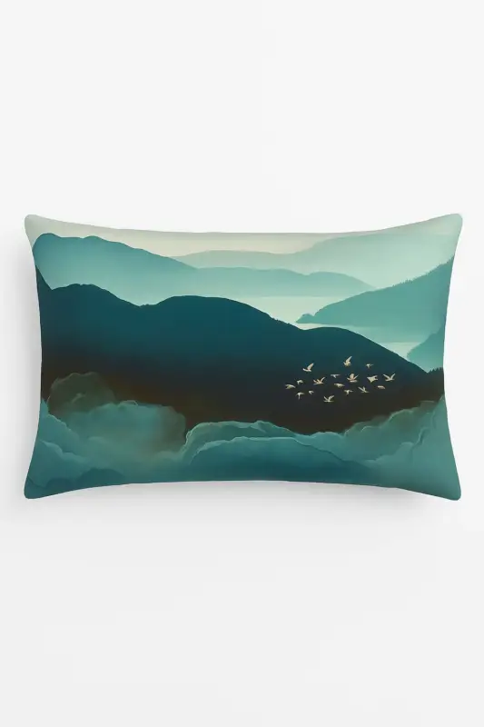 Haute Qualité Rectangular polyester pillowcase with chinese watercolour style