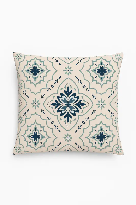 Retour Gratuit Dark blue geometric cushion cover for interior decoration