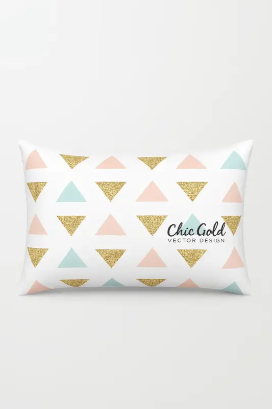 Quantité Limitée Pink geometric cushion cover for trendy decor