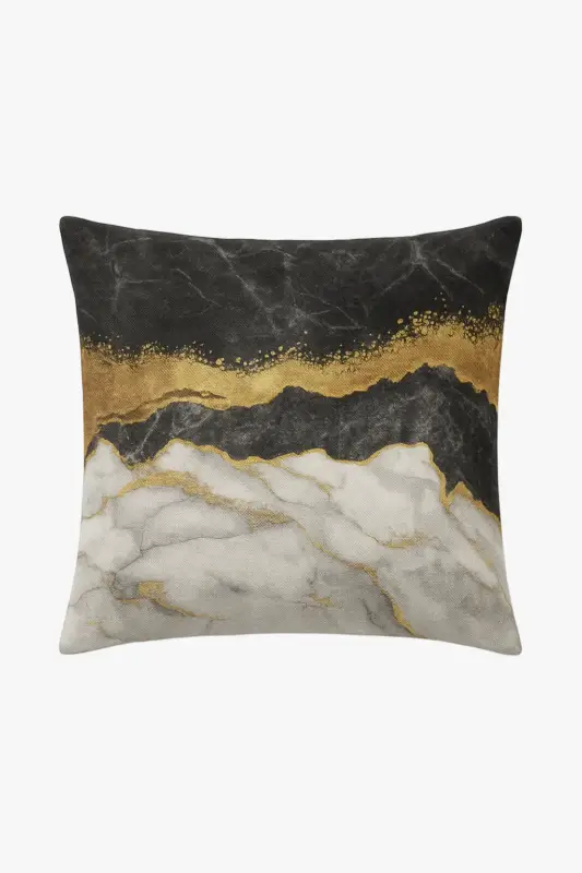 Geometric cushion cover with ethnic pattern in light gold luxury fi... Expédition Rapide