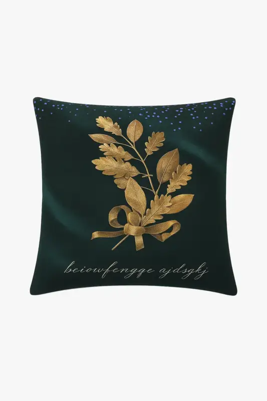 Paiement Sécurisé Geometric ethnic style cushion cover with light gold