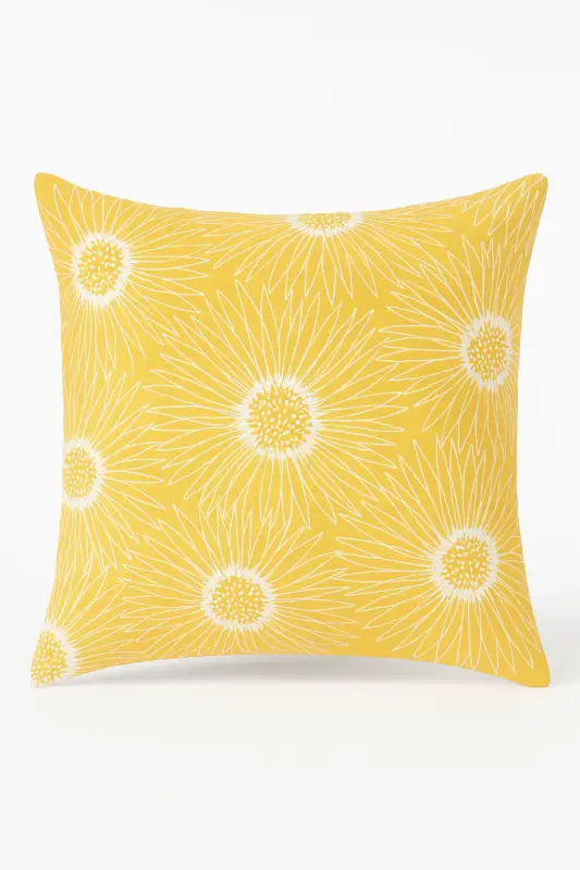 Dernier Modèle Yellow square cushion cover for interior decoration
