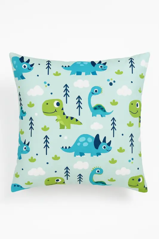 Paiement Sécurisé Cute dinosaur cushion cover for stylish home decor