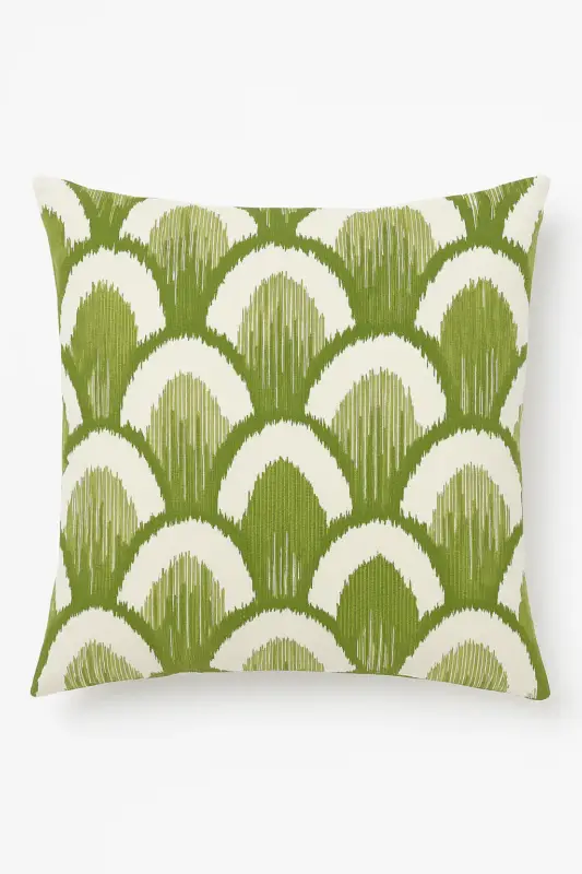Nouvel Arrivage Decorative cushion cover with green leaf pattern