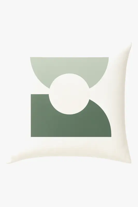 Decorative cushion cover with green leaves for a creative style Achat Immédiat