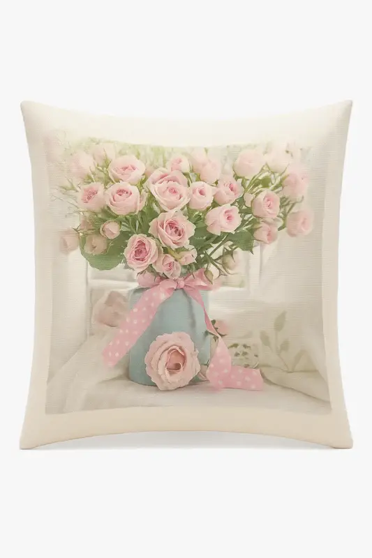 Vente Flash Pink cushion cover with nordic pattern for elegant decor