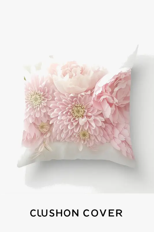 Usine Directe Pink cushion cover with nordic pattern for elegant decor