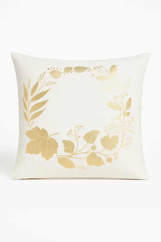 Modern geometric leaf decorative cushion cover Authentique
