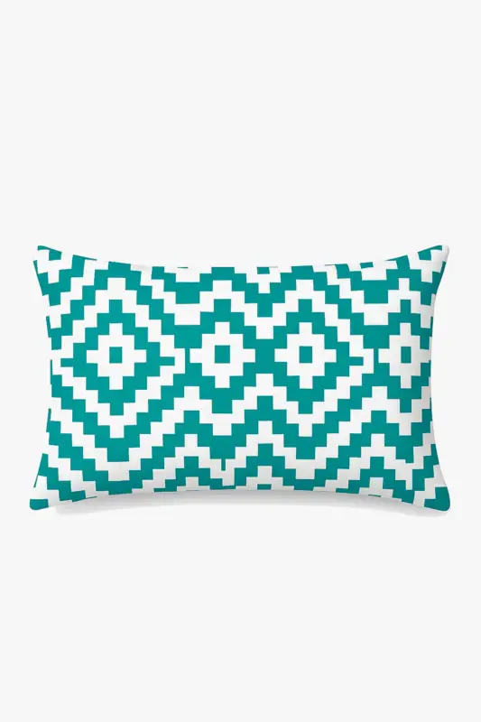 Quantité Limitée Rectangular cushion cover with colourful geometric striped pattern ...