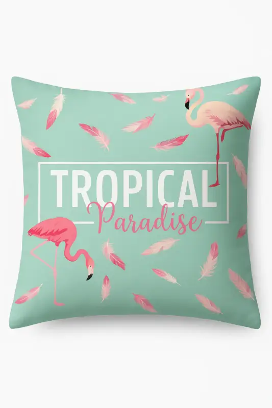 Tropical flamingo cushion cover 45x45 cm decorative for sofa Commander Vite