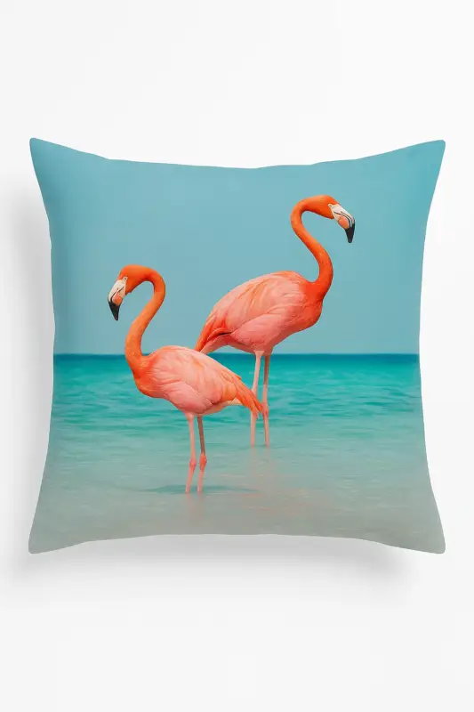 Tropical flamingo cushion cover 45x45 cm decorative Produit De Marque