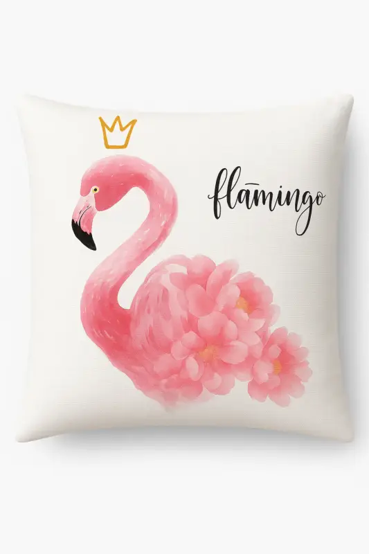 Tropical flamingo cushion cover 45 x 45 cm decorative Achat Immédiat