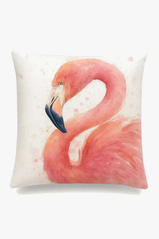 Quantité Limitée Tropical flamingo cushion cover 45×45 cm decorative