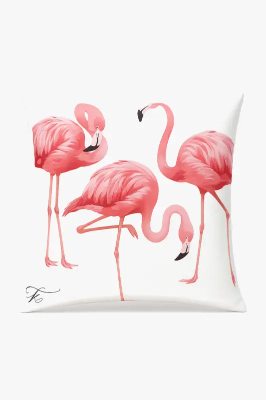Promotion Decorative square cushion cover with elegant flamingo pattern for i...