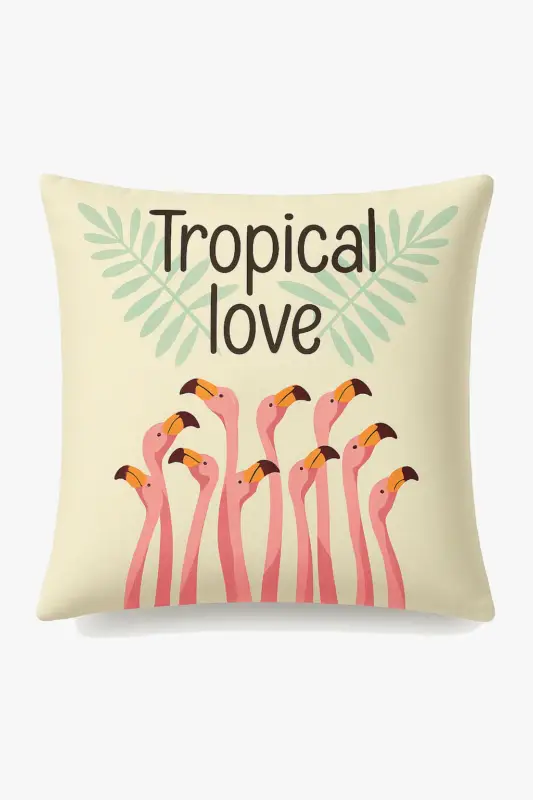 Pas Cher Flamingo print cushion cover for interior decoration
