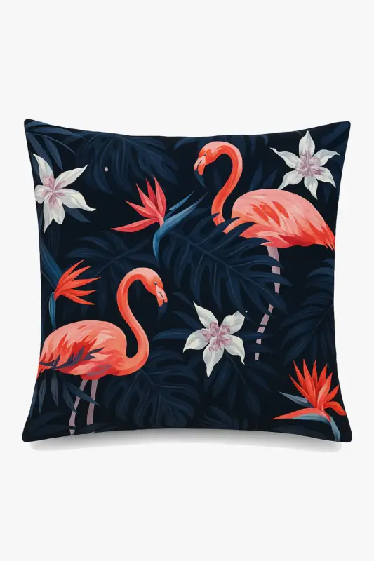 Affaire À Saisir Pink flamingo decorative cushion cover for interior design