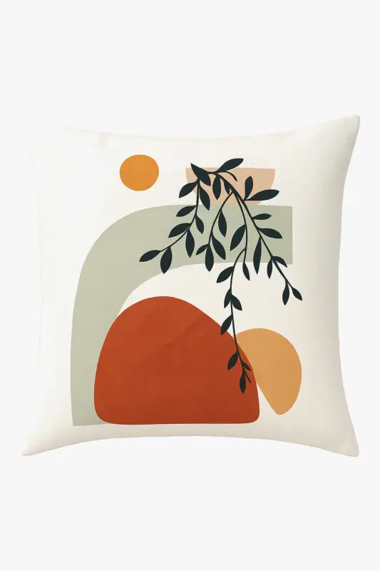 Acheter Direct Decorative cushion cover with botanical pattern 45 x 45 cm