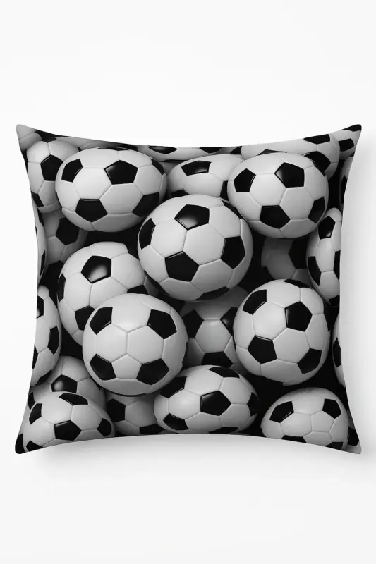 Football cushion cover for modern interior decor Réduction